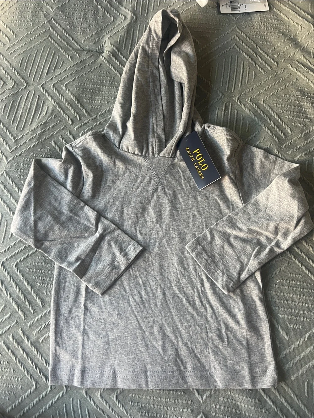 Polo Ralph Lauren Grey Hooded Long Sleeve Tee